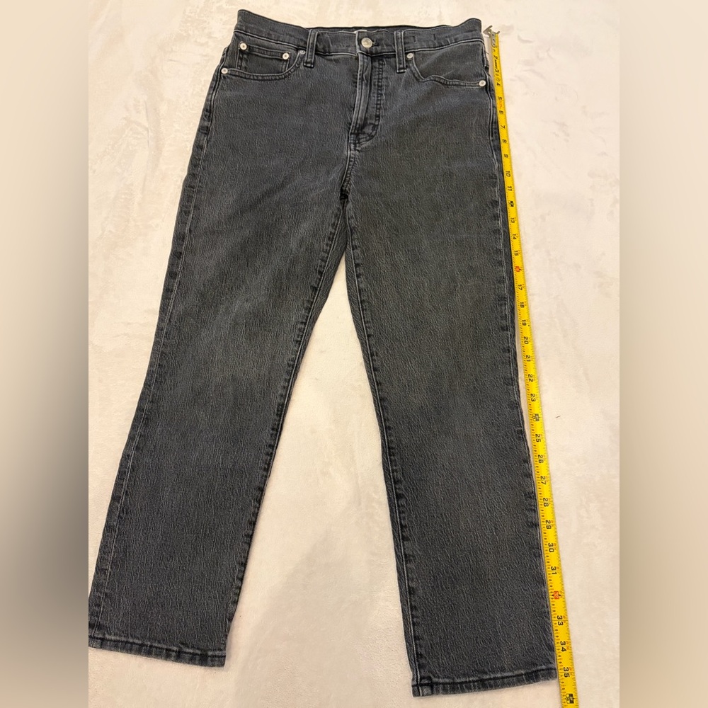 Madewell Women's Straight Leg Jeans - Dark Gray